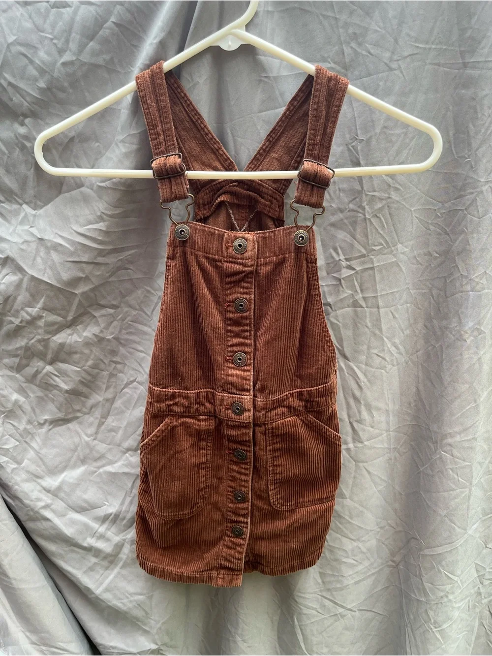 OshKosh B'gosh Brown Corduroy Overall Dress